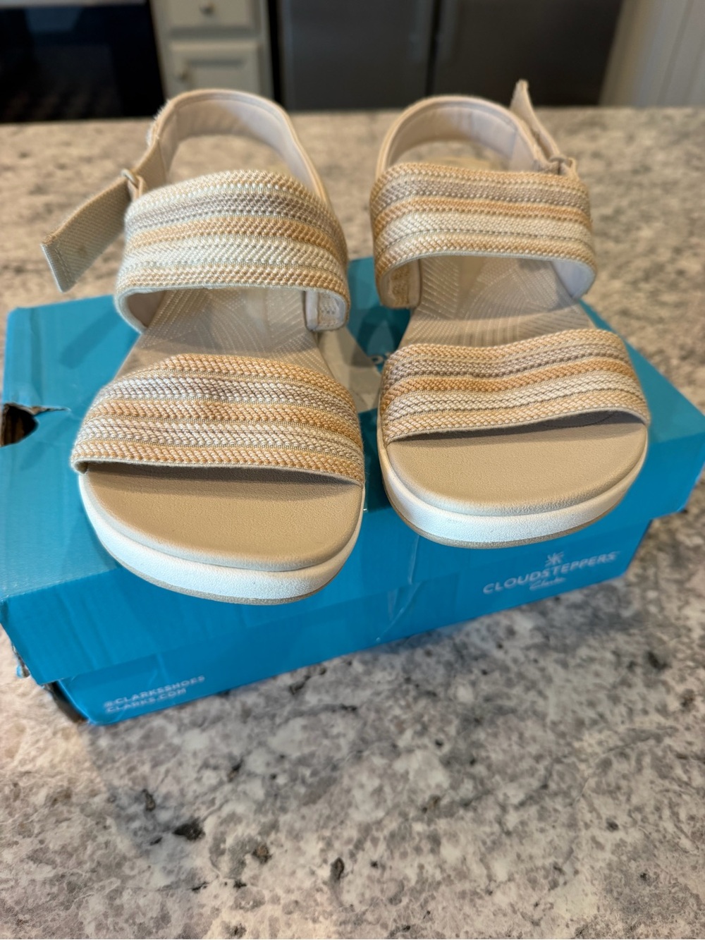 Cloudsteppers Beige Strappy Sandals